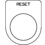 TRUSCO Switch Nameplate RESET Black φ22.5 (5 pieces) P22-37-5P 1 PK