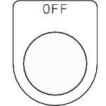 TRUSCO Switch Nameplate OFF Black φ22.5 (5 pieces) P22-6-5P 1 PK