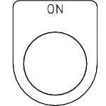 TRUSCO Switch Nameplate ON Black φ22.5 (5 pieces) P22-5-5P 1 PK