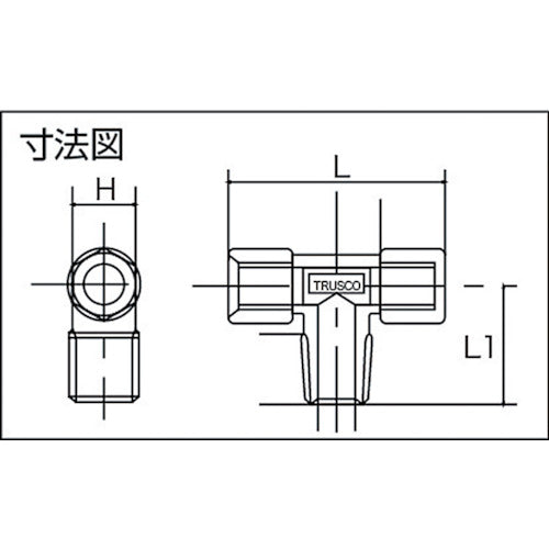 TRUSCO Threaded Fitting Tee RC1/8XRC1/8XRC1/8 TN-11T 1 pc