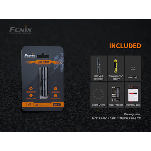 FENIX LED Light E01V2 E01V2 1 piece