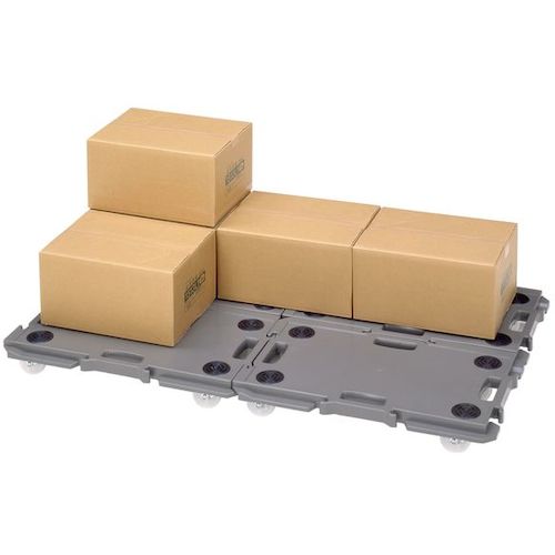 YAZAKI Articulated Plastic Platform Truck "Mini Polytroller" Green GN900GOMUSYA-G 1 unit