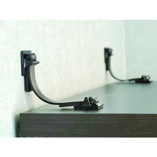 TRUSCO Earthquake Prevention Anti-Fall Rubber Belt (2 pieces) Black FPRB-BK 1 PK