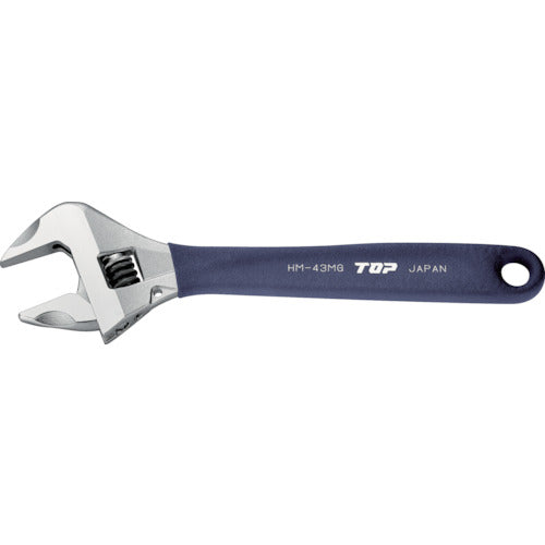 TOP ワークワイド(ガタ無しモンキレンチ)グリップ付 HM-43MGNB 1 丁