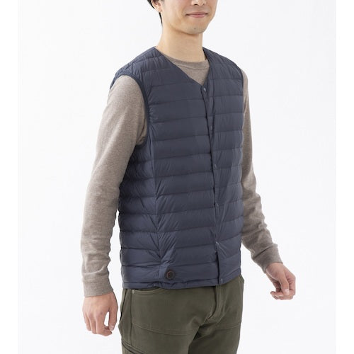 IRIS 517511 히트웨어 남성 이너 베스트 S 네이비 HW-01M-SA 1 착용