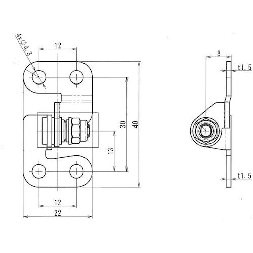 TRUSCO トルクヒンジS型 0.24〜0.42Nm(2個入) T03STHS 1 S