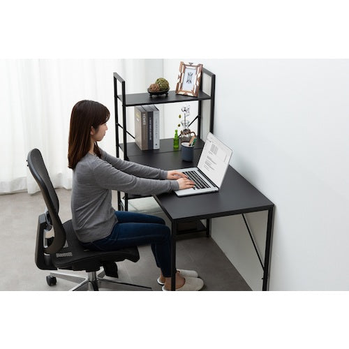 IRIS 574220 ラック付きデスク 1200×620 ブラック/ブラック RDK-1262-BB 1 台