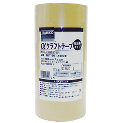 TRUSCO Kraft Tape Width 50mm x Length 50m TKT-50 5 Rolls