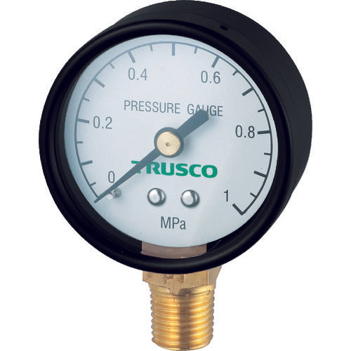 TRUSCO Pressure Gauge Display Plate Diameter Φ40 Vertical Diameter R1/8 Display TP-G40A 1 Piece