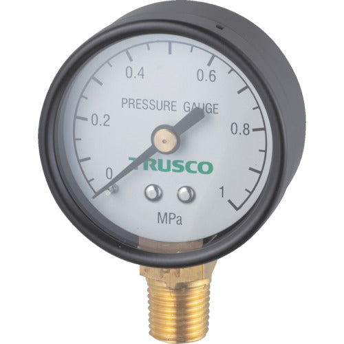 TRUSCO Pressure Gauge Display Plate Diameter Φ50 Vertical Diameter R1/4 Display TP-G50A 1 Piece