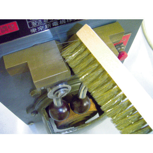 TRUSCO Wooden Handle Brass Brush 4 Rows Brass TB-5008-10 1 Piece