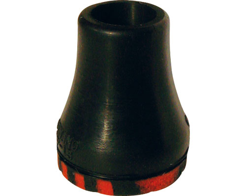 滑りにくい安全先ゴム / 751004 16mm用 PP-18 ブラック×レッド 1 個