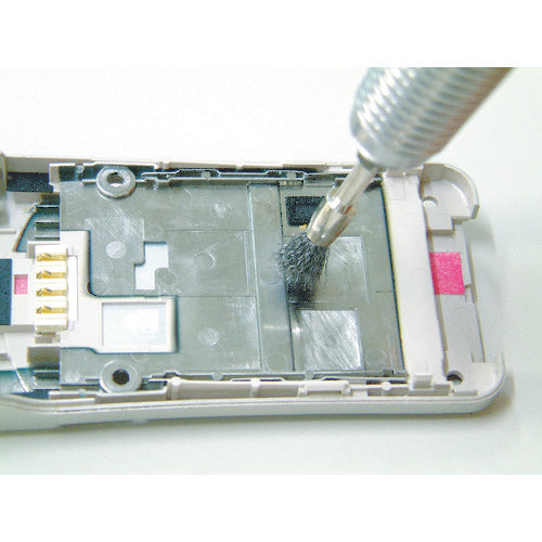 TRUSCO End-type Brush Diamond-Infused Nylon Wire 0.25 x Cylinder Diameter Φ5 x Shaft Φ3 53E-7 1 Piece