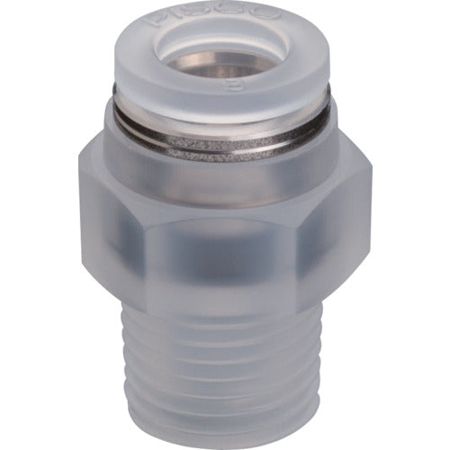 PISCO Tube Fitting Straight PP Type Tube 6 Thread R1/8 Rubber Material HNBR Specification PPC6-01-HN 1 pc