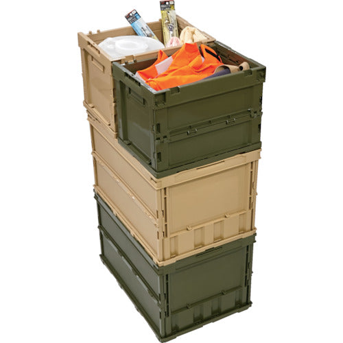 TRUSCO Oricon Alpha Folding Container 20L OD Color TR-S20-OD 1 pc