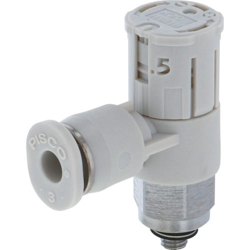 PISCO 스피드 컨트롤러 다이얼 부착 타입 엘보 미터 아웃 제어 유량:표준 타입 JSGC4-M5AW 1개