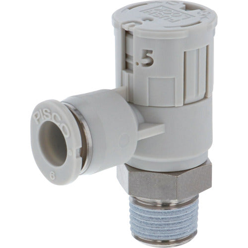 PISCO Speed Controller Dial Type Elbow Meter Out Control Flow Rate: Standard Type JSGC10-04AW 1 pc