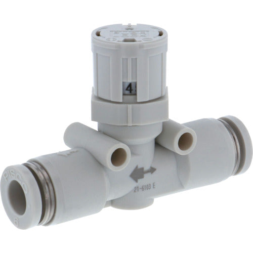 PISCO 스피드 컨트롤러 다이얼 부착 타입 유니온 스트레이트(저유량 타입) φ12용 JSGU12LW 1개