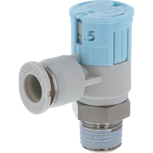 PISCO Speed Controller Dial Type Elbow Meter-in Control Flow Rate: Standard Type JSGC10-04BW 1 pc