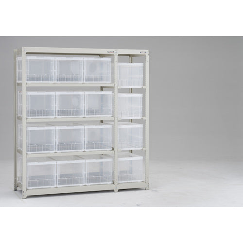 TRUSCO Steel Rack M1.5 Type Light-Medium Duty Shelf Oricon Storage Type H2100XW430XD595 TSK-O40B Transparent x 6 pcs included M1.5-7162U5-40LX6 1 unit
