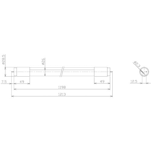 NIKKI straight tube type LED lighting NLT8-41 1 piece