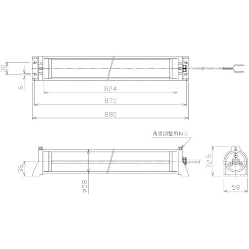 NIKKI 防水型LEDリニアライト AC100−240V(3mコード付き) NLM40SG-AC 1 本