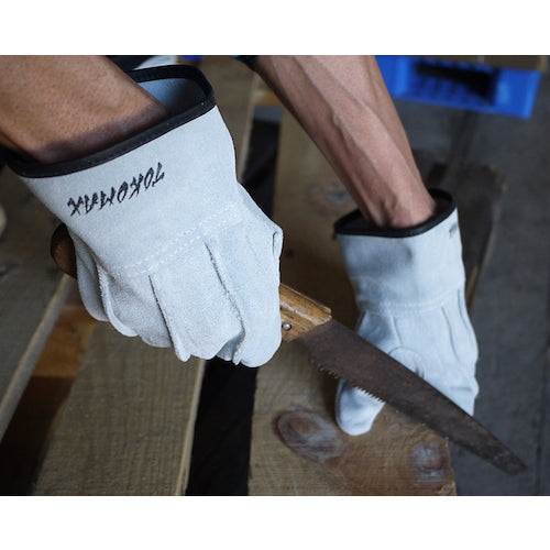 富士グローブ 牛床皮手袋 TW−606 トコマックス Lサイズ 1758 1 双