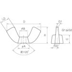 TRUSCO 冷間蝶ナット 2種 ステンレス M4 210個入 ヘキサゴンパック S100-0004 1 缶