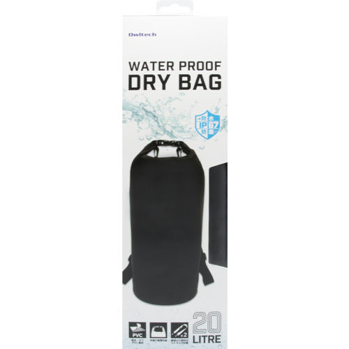 Owltech Waterproof Dry Bag 20L Size Black OWL-WPBAG03-BK 1 pc