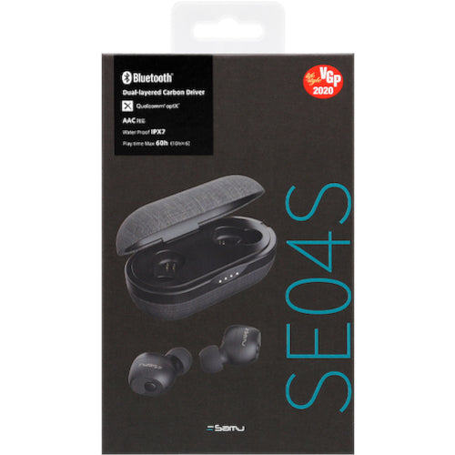 Owltech 完全ワイヤレスBluetoothイヤホン SAMU−SE04S ブラック OWL-SAMU-SE04S-BK 1 個