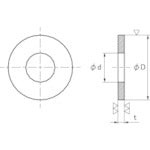 TRUSCCO 평 와셔 ISO 스테인리스 M2.5 3700개입 헥사곤 팩 S118-0025 1캔
