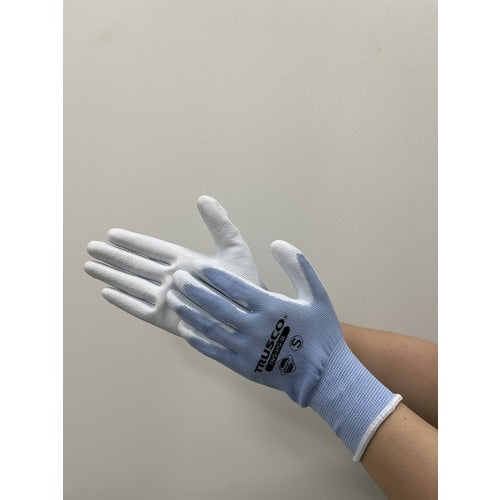 TRUSCO 항균 사양 우레탄 등받이 장갑 블루 S TNS-HG-BS 1 쌍