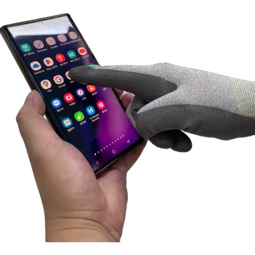 TRUSCO 抗菌仕様 タッチパネル対応 プレミアムカーボン背抜き手袋 S TPCP-HG-BKS 1 双