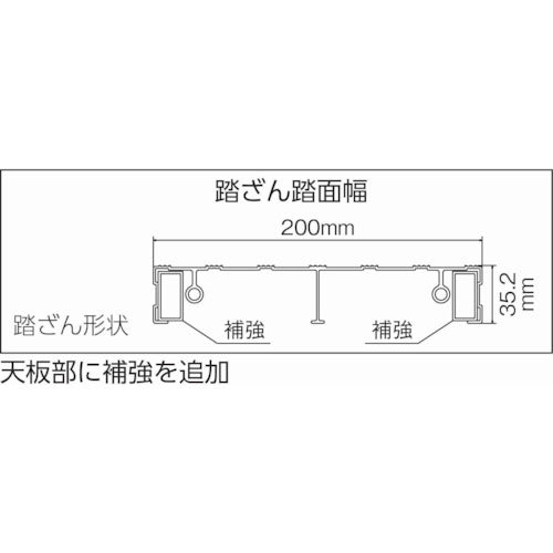 TRUSCO 作業用踏台 アルミ製・高強度タイプ 2段 TSF-256 1 台