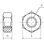 TRUSCO 六角ナット2種 三価白 M4 940個入 ヘキサゴンパック S089-0004 1 缶