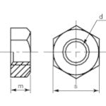 TRUSCO Hexagon Nut Type 1 Stainless Steel M4 810 Pieces Hexagon Pack S092-0004 1 Can