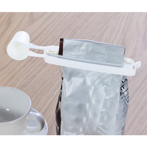 TRUSCO 袋留めクリップ(留め幅110mm・スプーン付)2本入 白 TWSC110SP-WH2P 1 PK