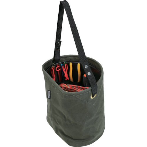 TRUSCO D型電工バケツ W315XD255XH350 オリーブドラブ色 TADBD30-OD 1 個