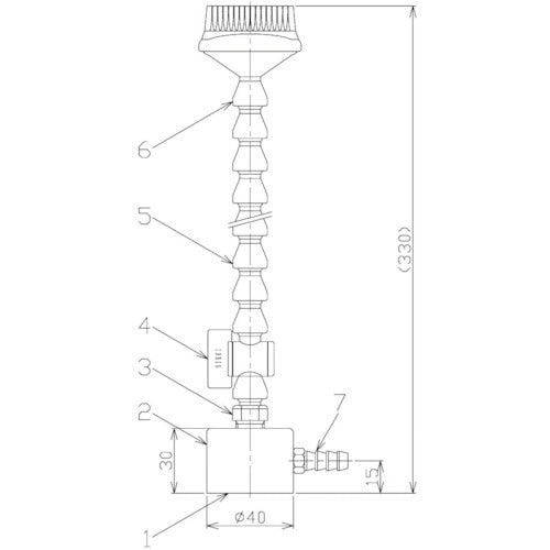 NIKKI マグネットスタンド式クーラントノズル NM-C1-BV 1 個