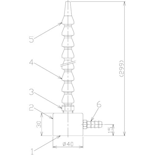 NIKKI マグネットスタンド式クーラントノズル NM-C1-A 1 個