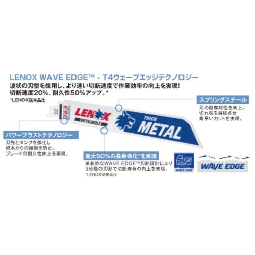 LENOX レ−ザ−セ−バ−ソ−ブレ−ド150mmX10山(5枚) 6110R LXJP6110R 1 PK