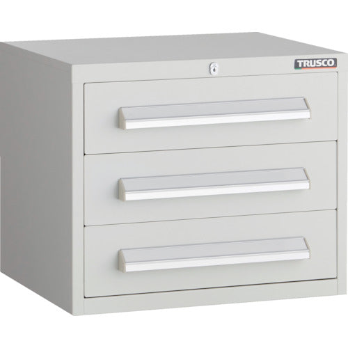 TRUSCO WLVR型キャビネット 500X412XH420 引出3段 ホワイト色 WLVR-424-W 1 台