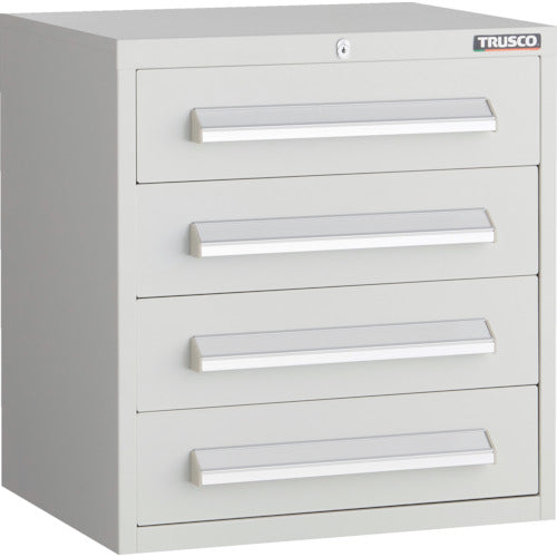 TRUSCO WLVR型キャビネット 500X412XH540 引出4段 ホワイト色 WLVR-542-W 1 台