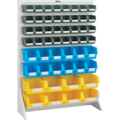 TRUSCO 패널 컨테이너 랙 910X320XH1240 소X32 중X12 대X8 부착 T-12224N-AW 1대