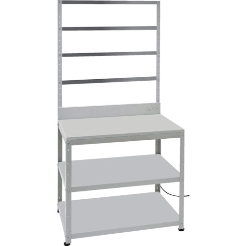 TRUSCO 슈퍼 랙 데스크형 프리 바식 콘센트 부착 어저스터 부착 BDD-993B4TNCW 1대