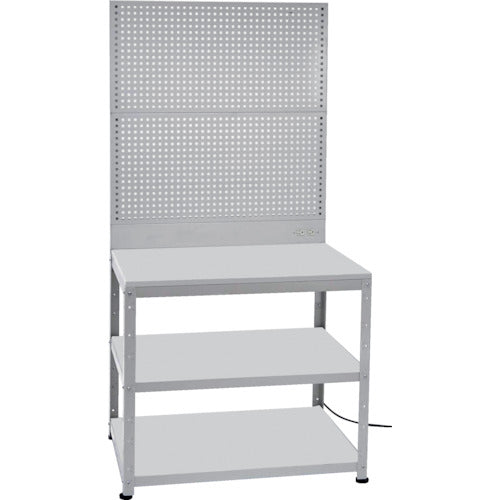 TRUSCO スーパーラックデスク型Pパネル付 コンセント付 アジャスター付き BDD-993PTNCW 1 台