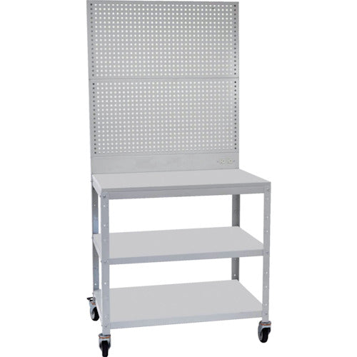 TRUSCO スーパーラックデスク型Pパネル付 コンセント付 ウレタン車輪付 BDD-993PTNCUW 1 台