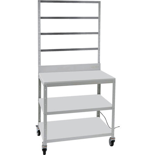 TRUSCO Super Rack Desk Type Free Bar Type with Outlet and Urethane Wheels BDD-993B4TNCUW 1 Unit