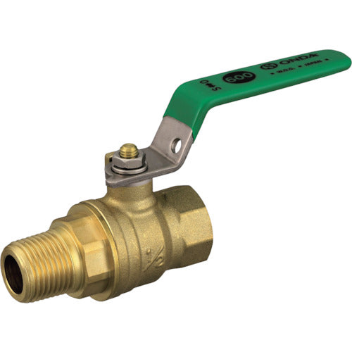 온다 제작소 황동 볼 밸브 FF3형 풀 보어 볼 밸브 R1×Rc1 FF3-25 1개