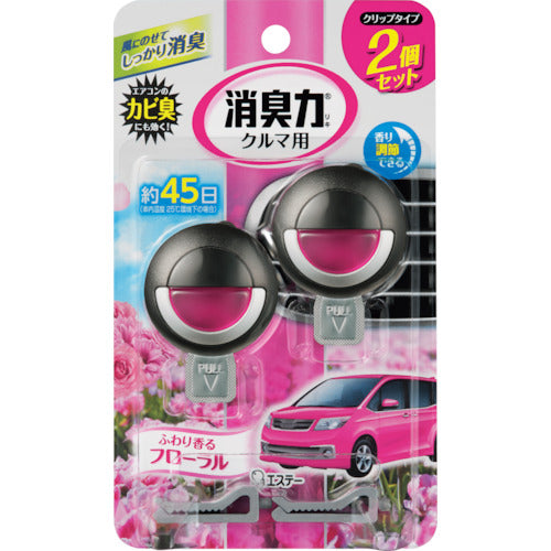 에스테이 자동차의 소취력 클립 타입 2개 세트 플로럴 ST16033 1개